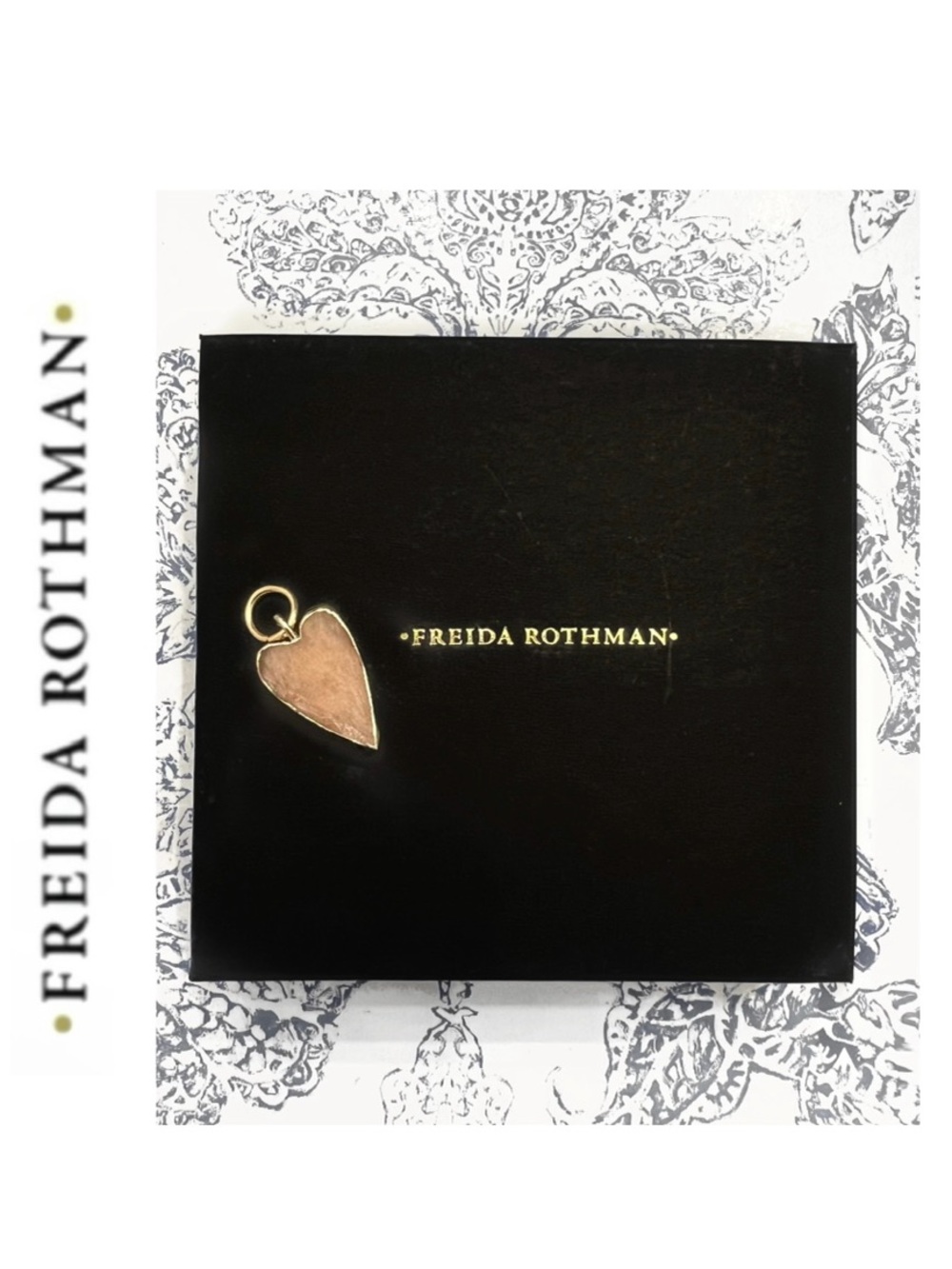 Freida Rothman Semi-Precious Moonstone Faceted Stone Heart Pendant